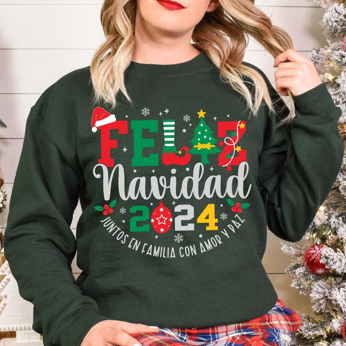 Feliz Navidad 2024 Spanish Merry Christmas Shirt 6