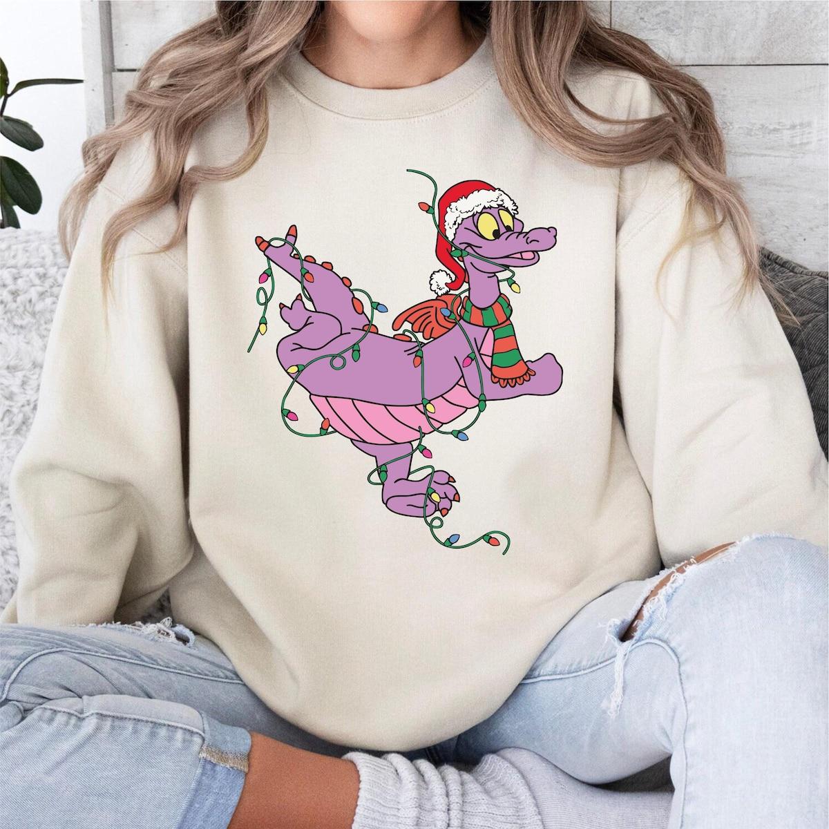 Figment Christmas Lights Disneyland Family Winter Trip Shirt 2