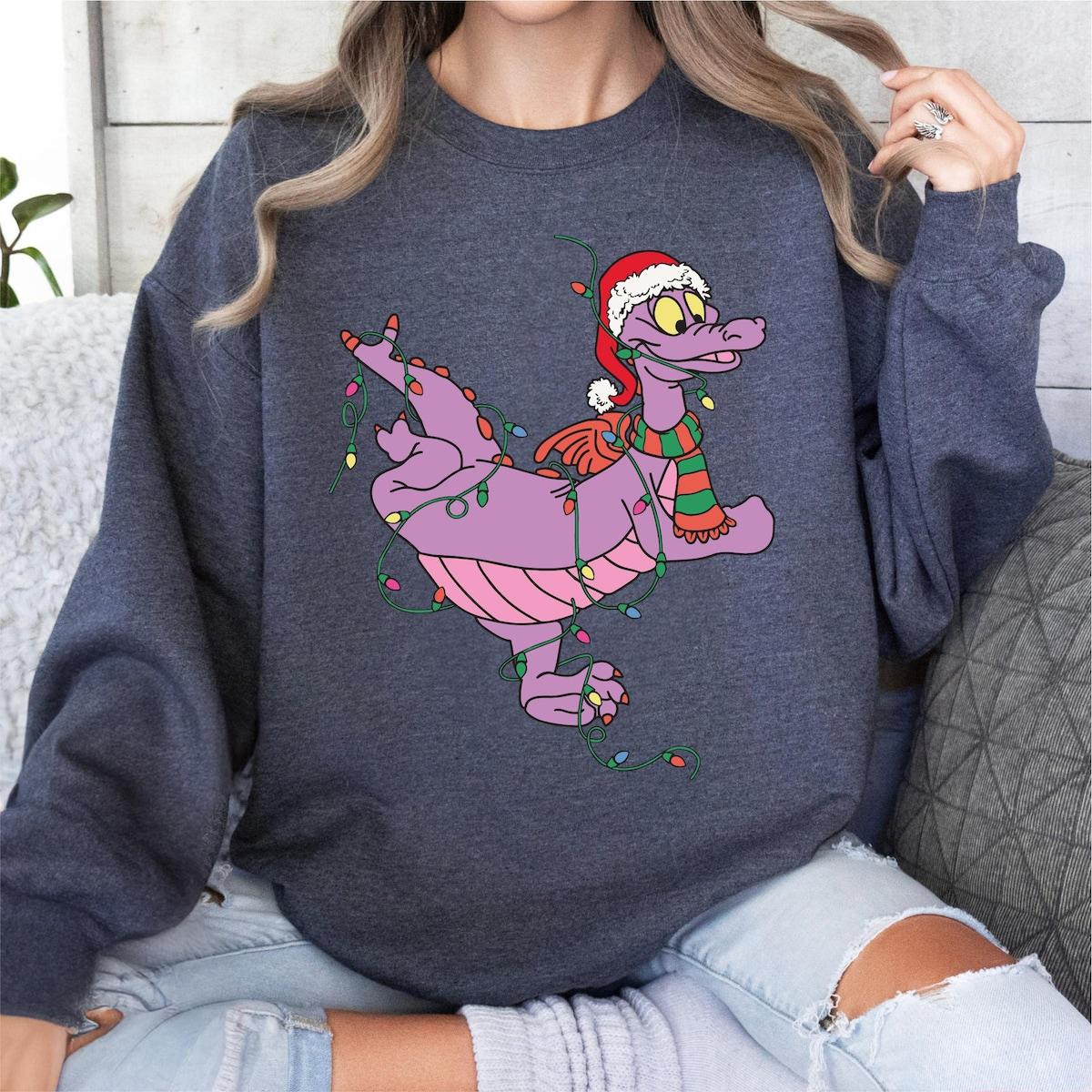 Figment Christmas Lights Disneyland Family Winter Trip Shirt 5