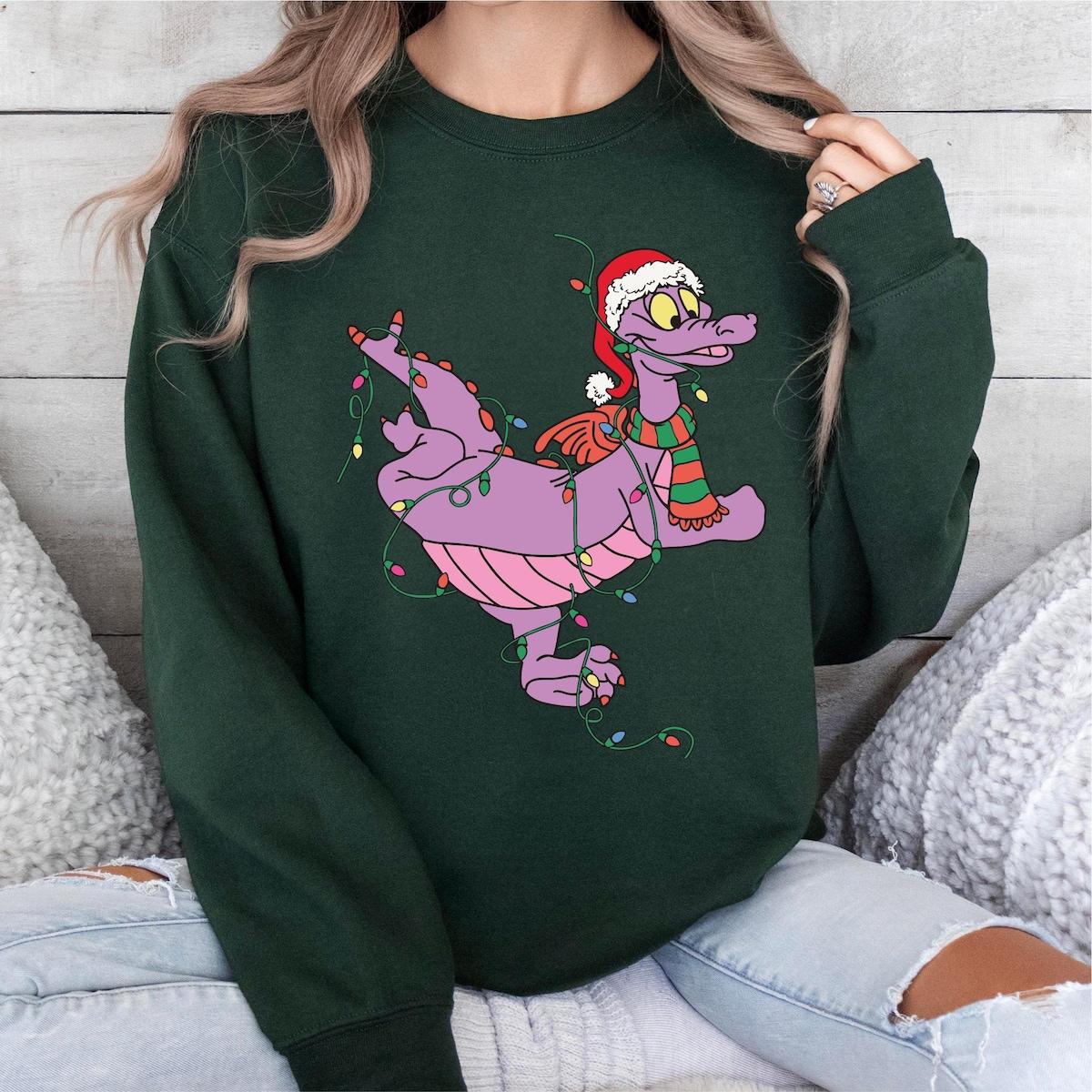 Figment Christmas Lights Disneyland Family Winter Trip Shirt 6