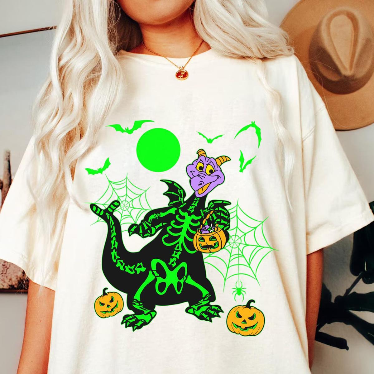 Figment Dragon Skeleton Halloween Trick Or Treat Shirt 2