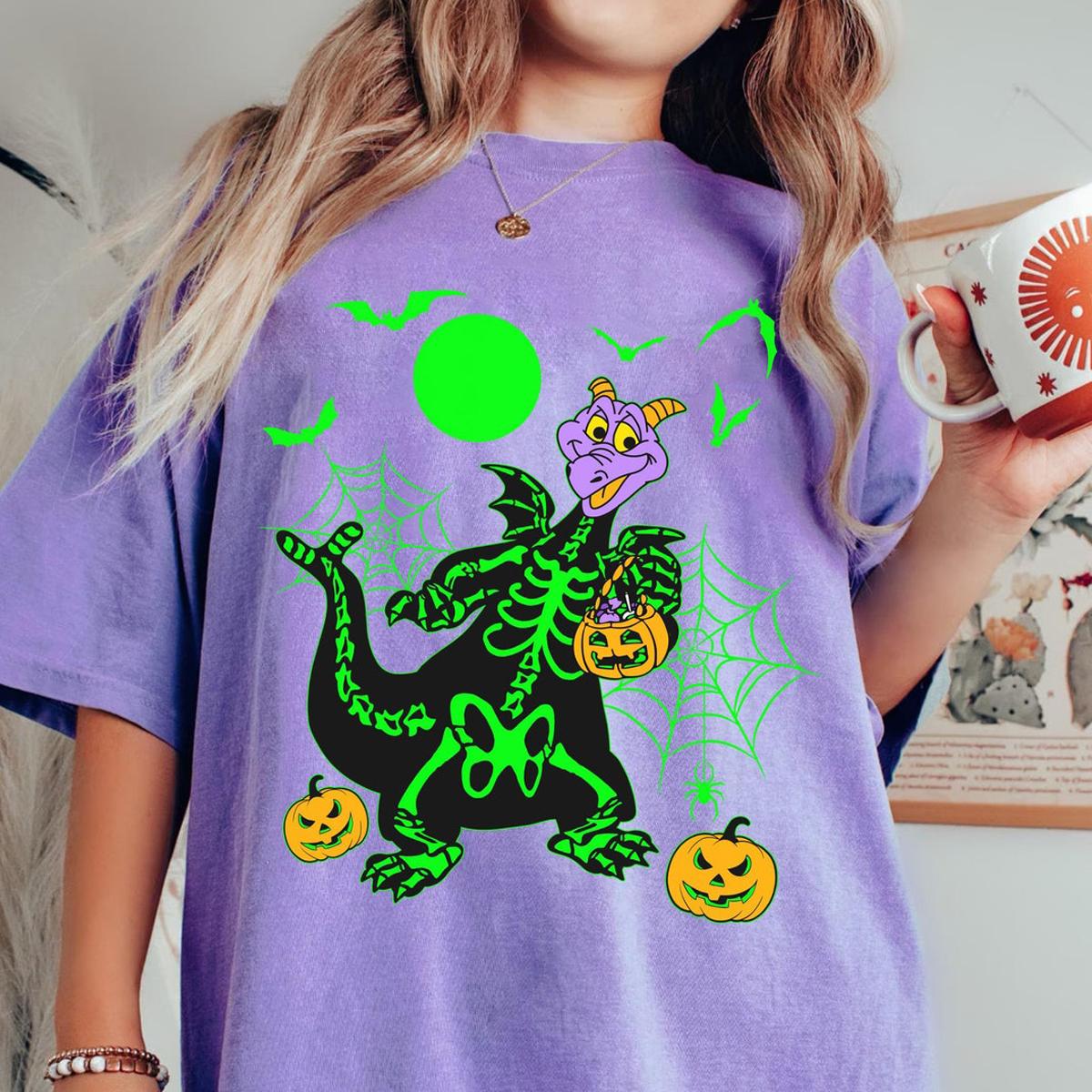 Figment Dragon Skeleton Halloween Trick Or Treat Shirt 4