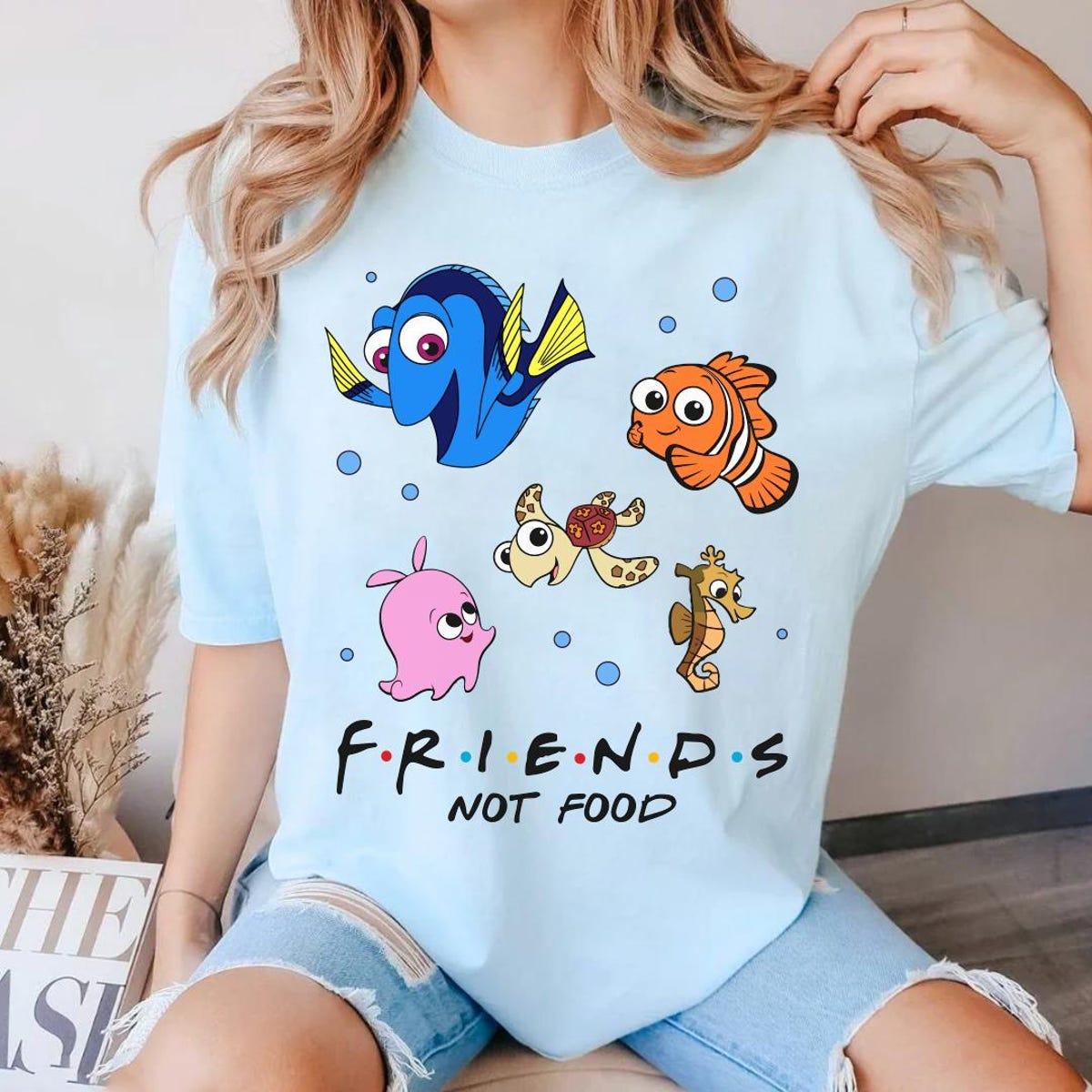 Finding Nemo Friends Not Food Cute Fishes Shirt 2