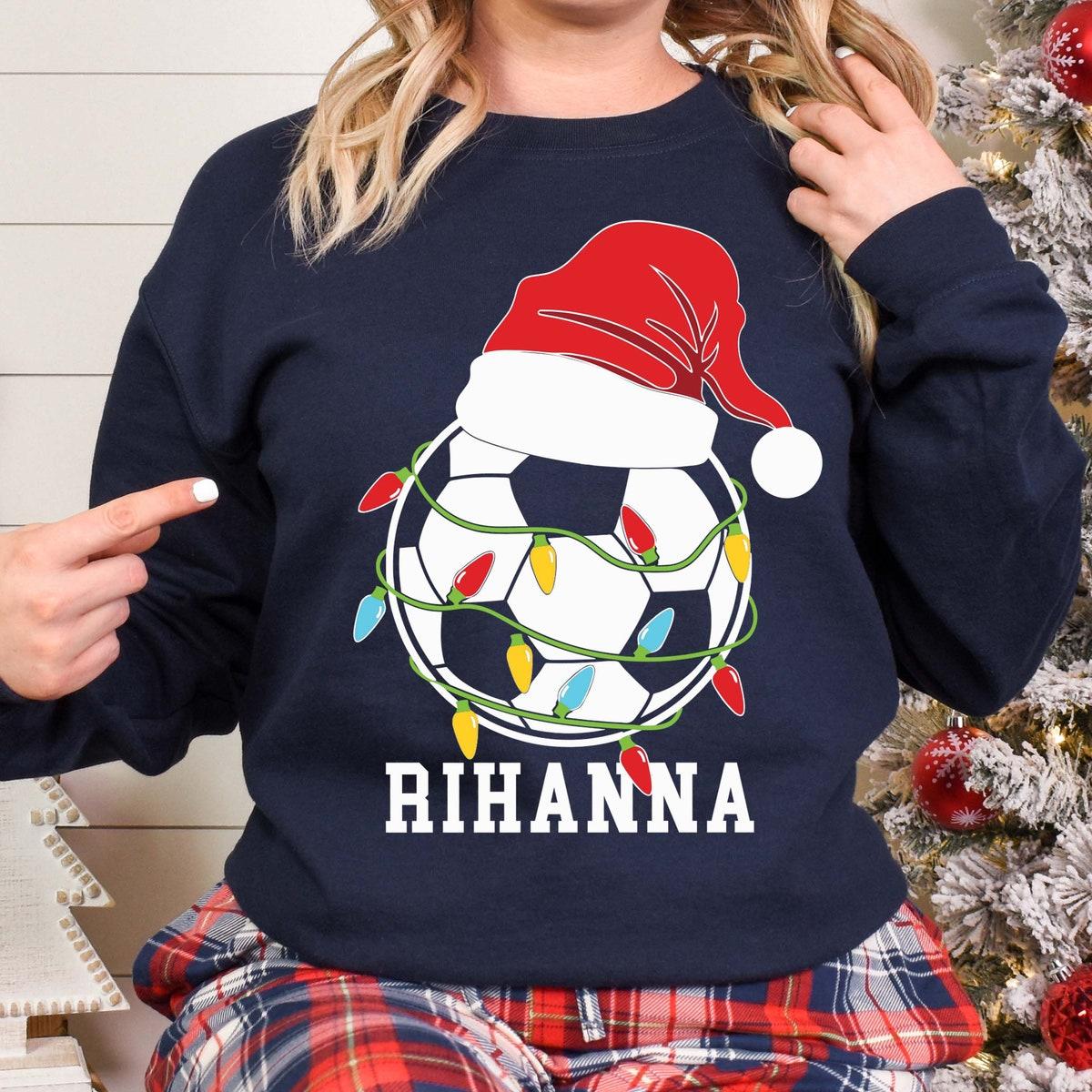 Football Ball Christmas Football Lover Merry Christmas Shirt 3