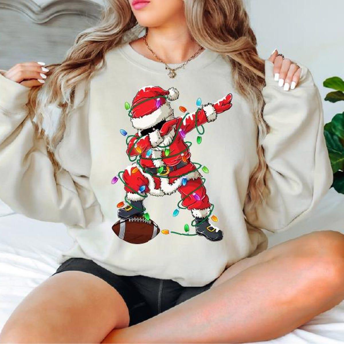 Football Player Santa Christmas Shirt 6