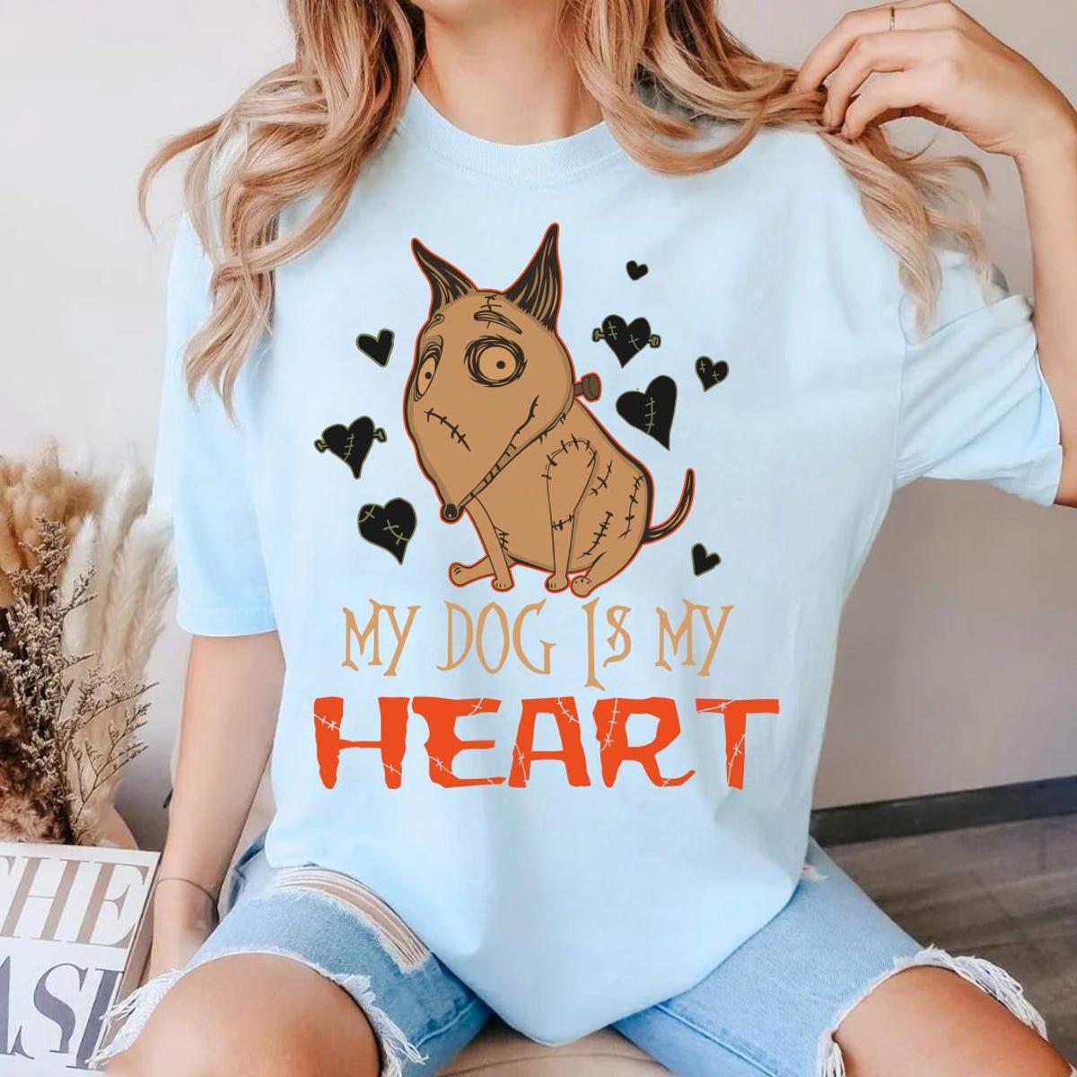 Frankenstein Sparky My Dog Is My Heart Halloween Shirt 4