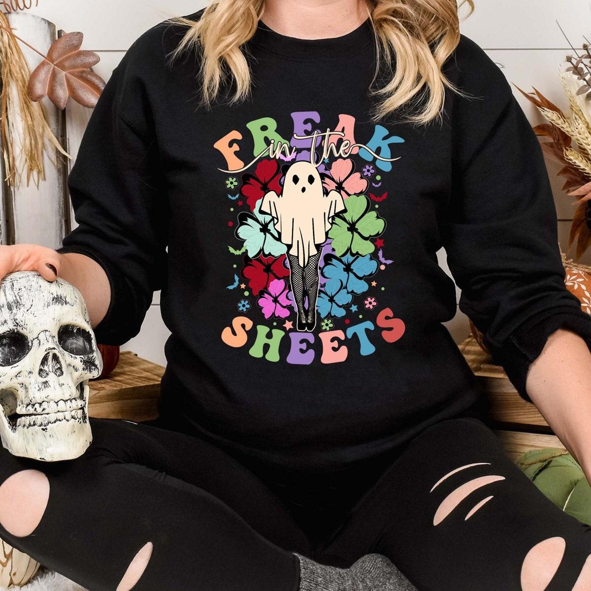 Freak In The Sheets Halloween Funny Ghost Shirt 1