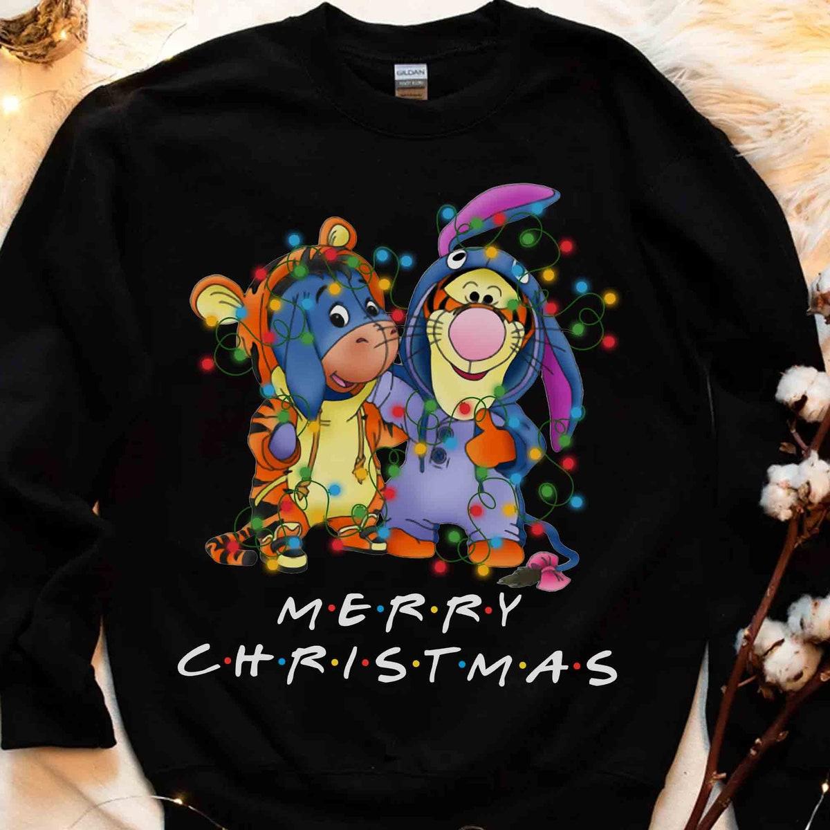 Friends Tigger And Eeyore Christmas Lights Shirt 2