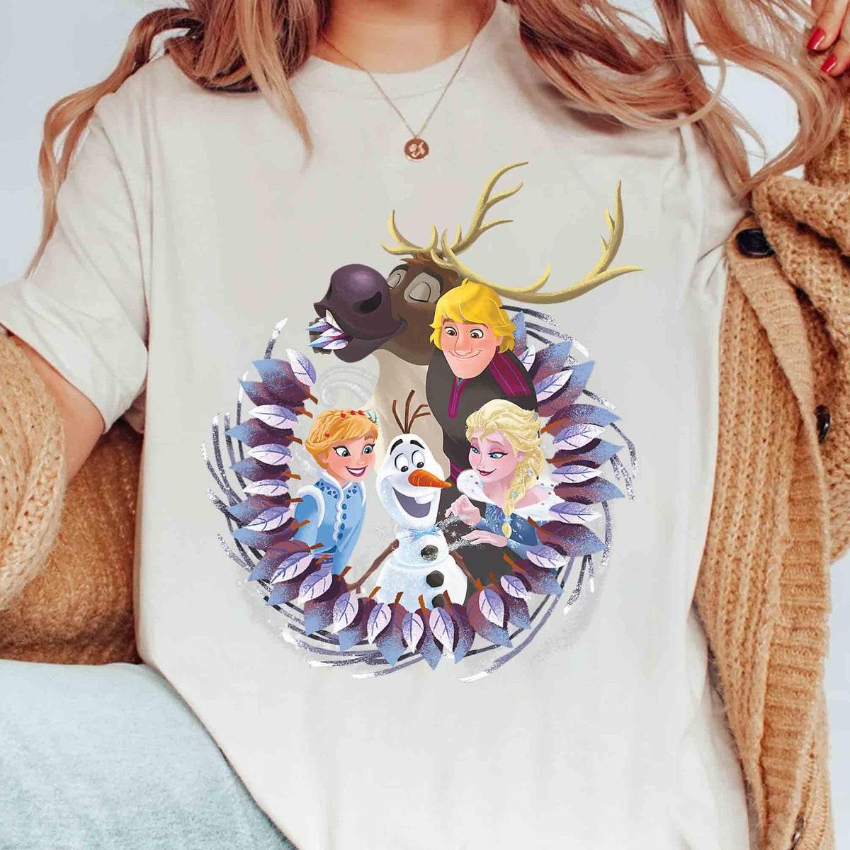 Frozen Christmas Wreath Group Shot Shirt 1