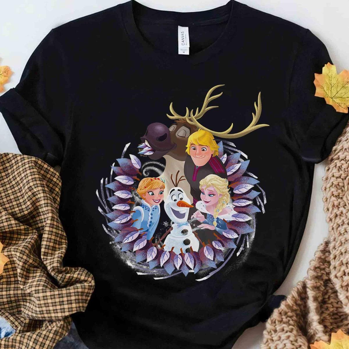 Frozen Christmas Wreath Group Shot Shirt 2