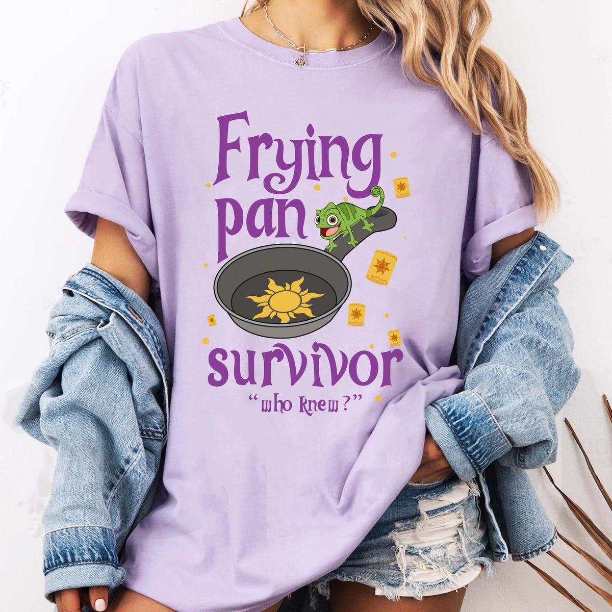 Frying Pan Survivor Who Knew Flynn Rider Pascal Sun Lantern Shirt 1