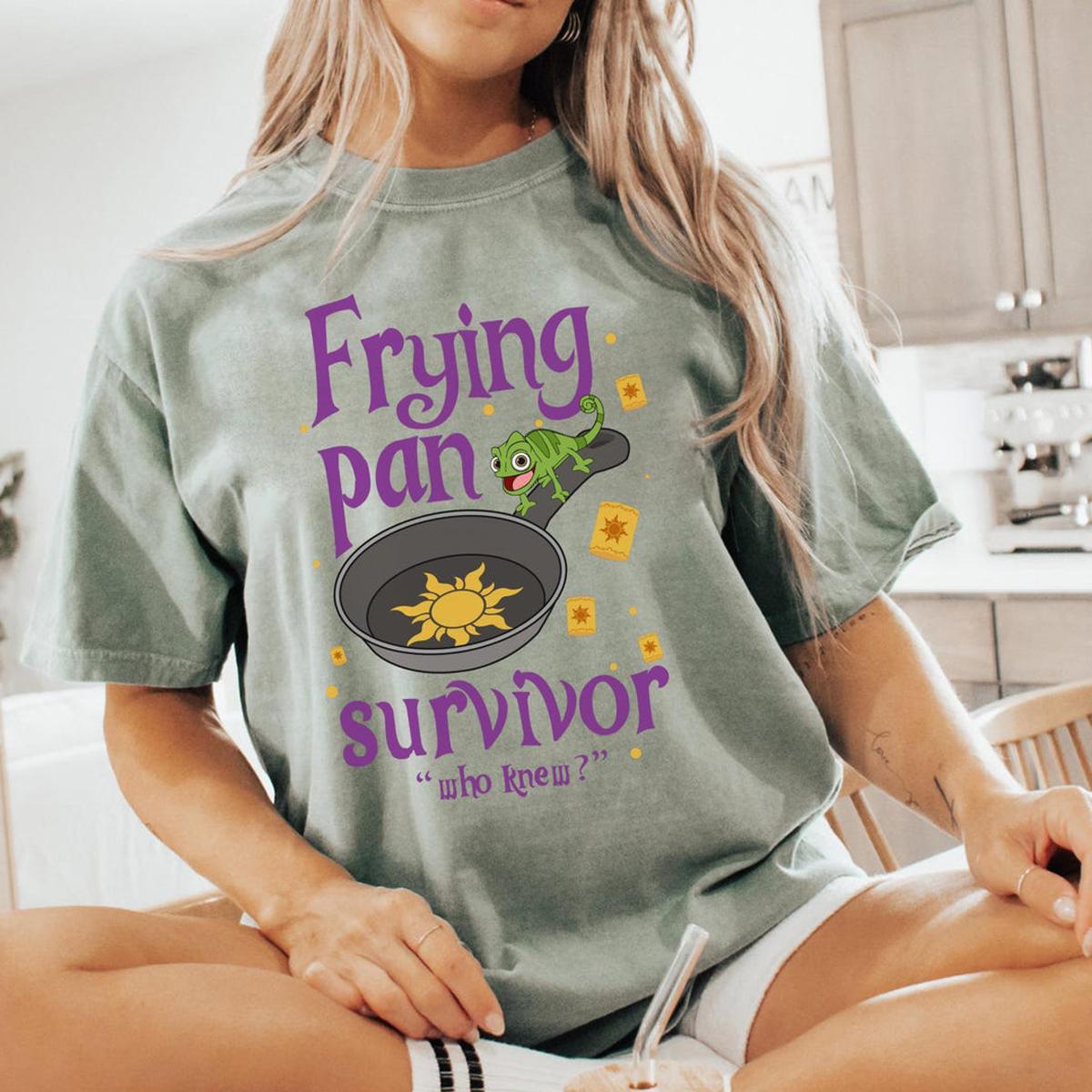 Frying Pan Survivor Who Knew Flynn Rider Pascal Sun Lantern Shirt 4