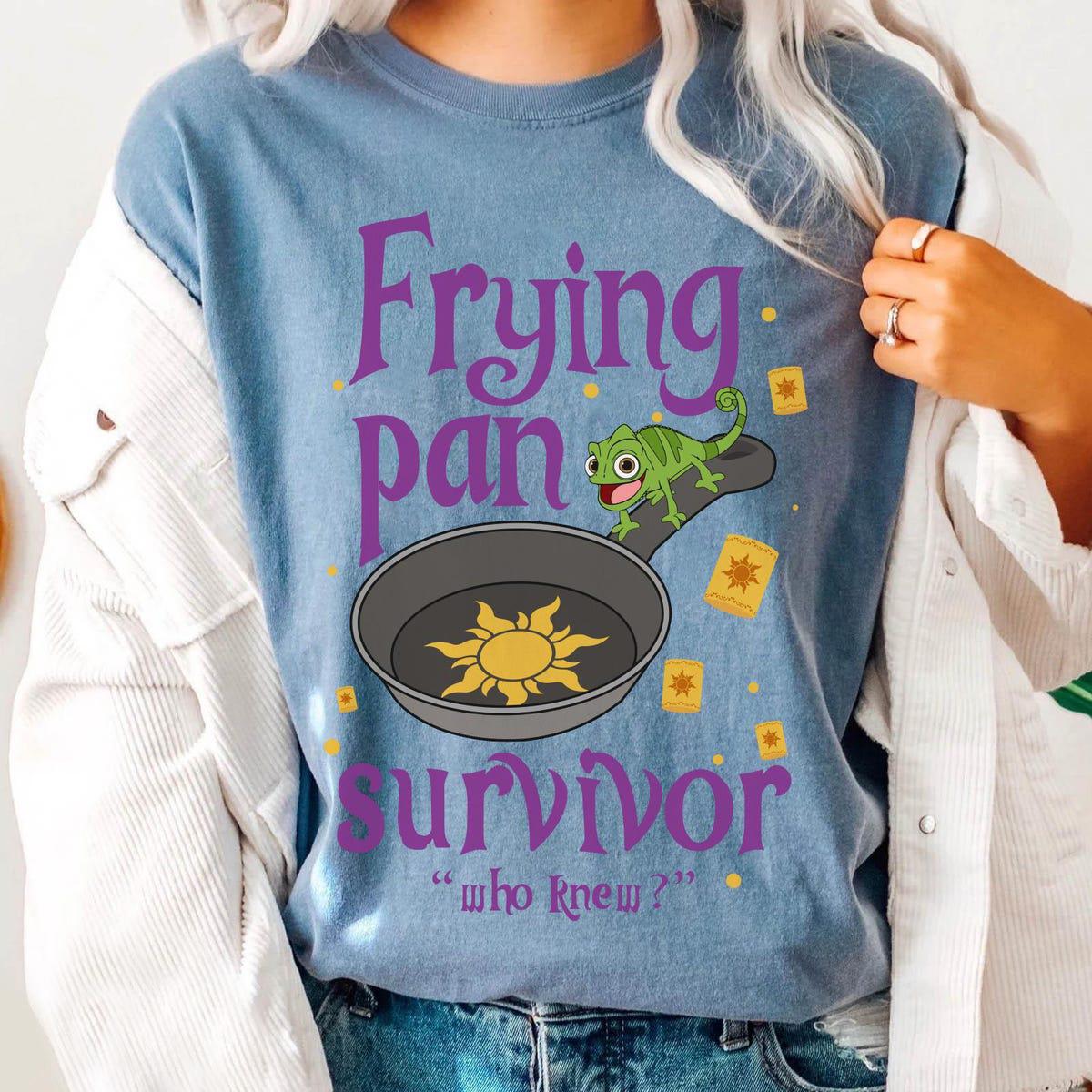 Frying Pan Survivor Who Knew Flynn Rider Pascal Sun Lantern Shirt 5