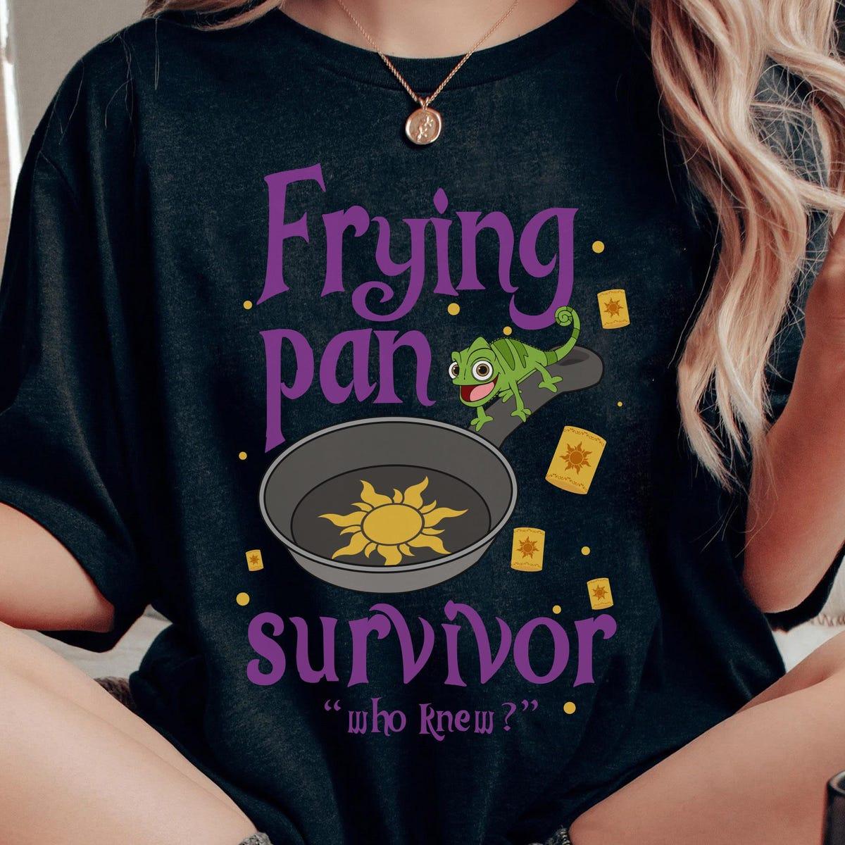 Frying Pan Survivor Who Knew Flynn Rider Pascal Sun Lantern Shirt 6