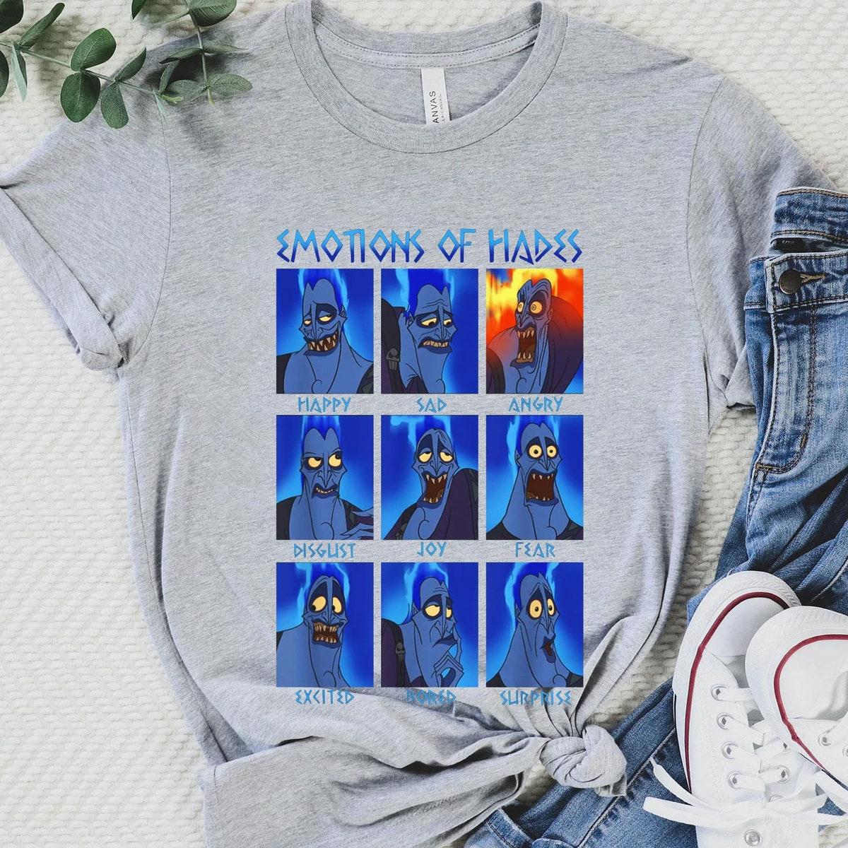 Funny Hades Emotions Disney Hercules Villains Shirt 3