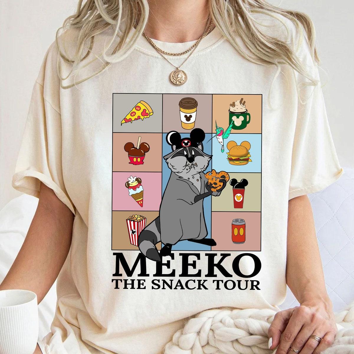 Funny Meeko Raccoon The Snack Tour Vintage Shirt 1