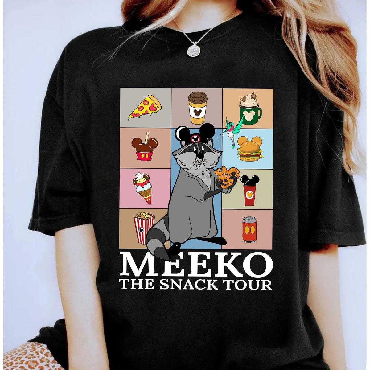 Funny Meeko Raccoon The Snack Tour Vintage Shirt 2