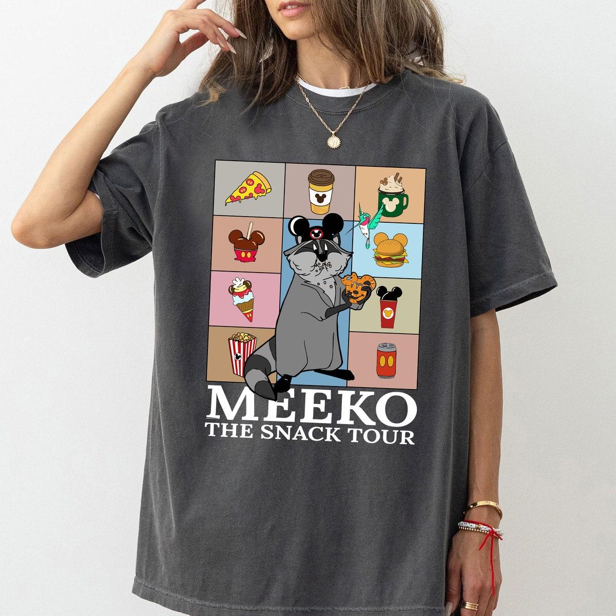 Funny Meeko Raccoon The Snack Tour Vintage Shirt 3