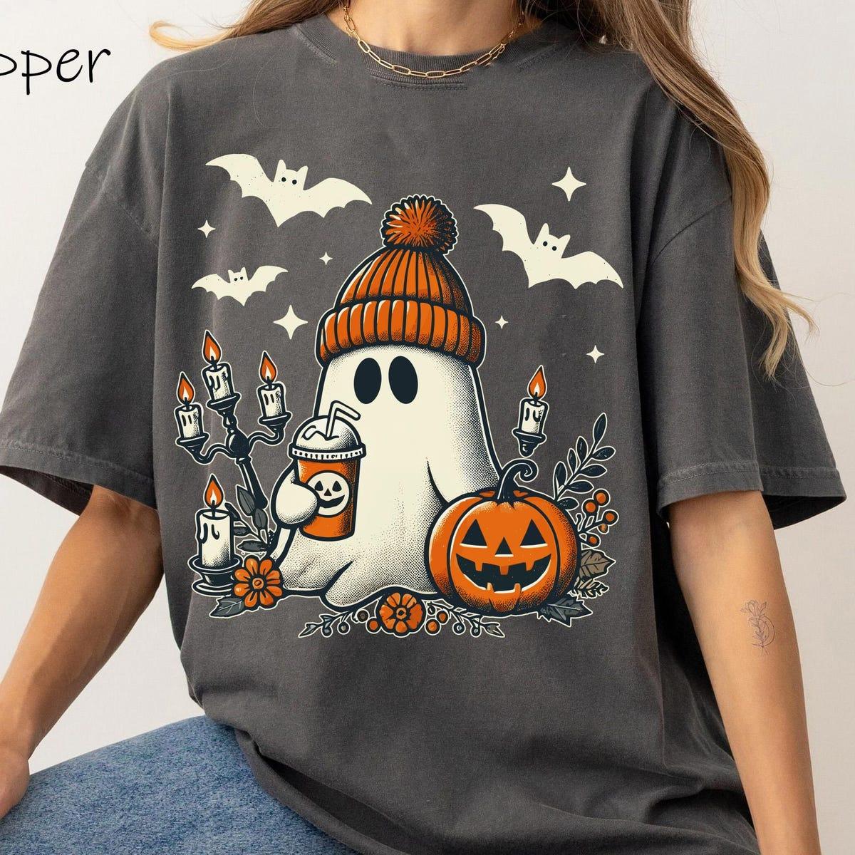 Ghost Coffee Pumpkin Halloween Pumpkin Spice Latte Shirt 3