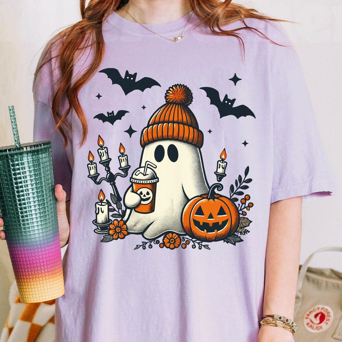 Ghost Coffee Pumpkin Halloween Pumpkin Spice Latte Shirt 4