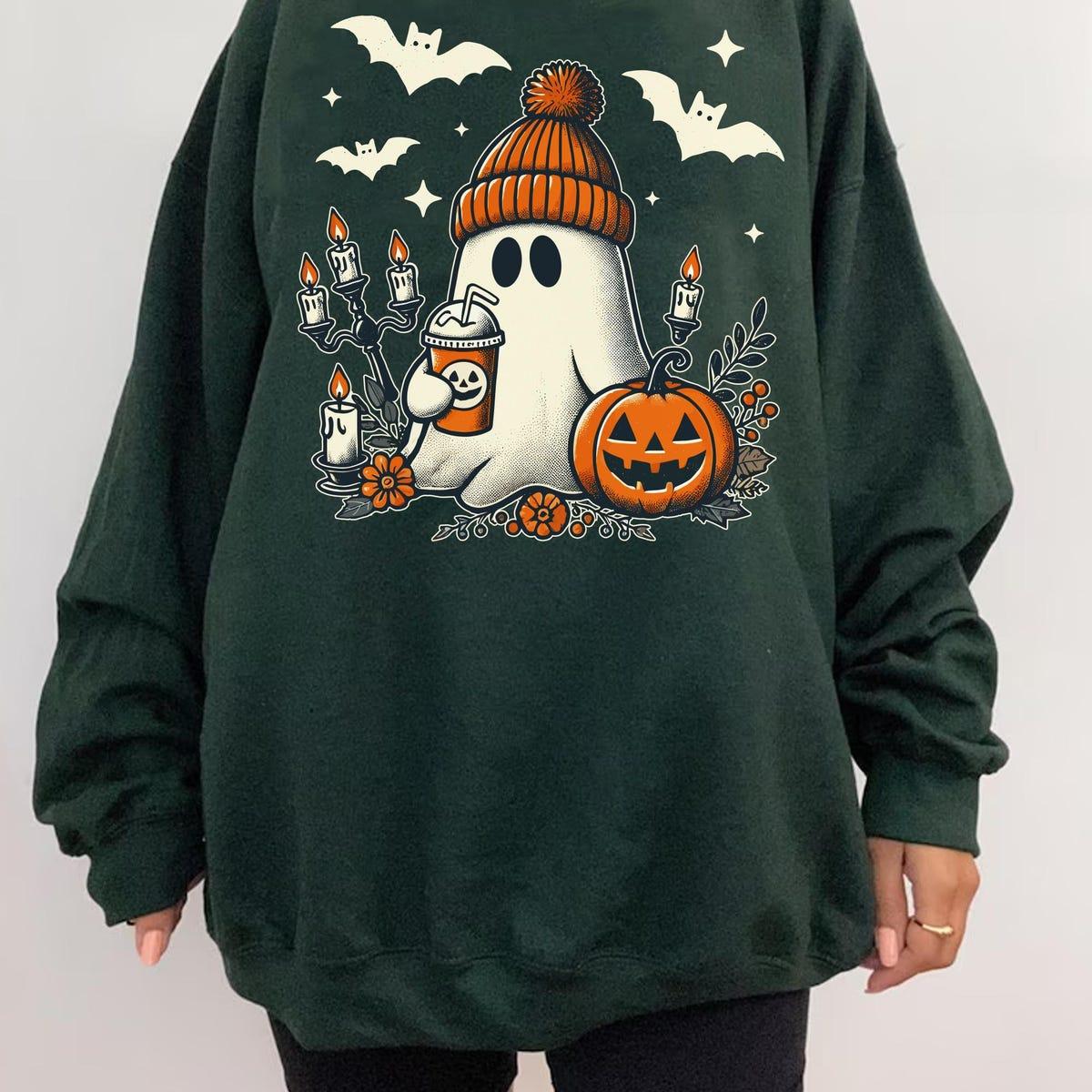 Ghost Coffee Pumpkin Halloween Pumpkin Spice Latte Shirt 6