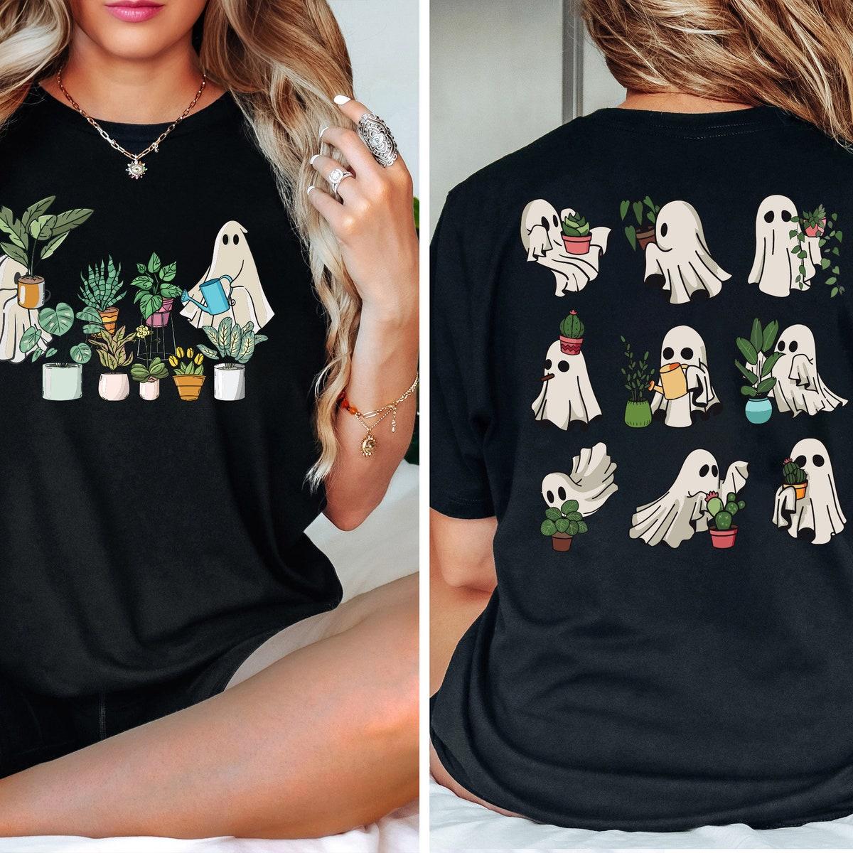 Ghost Plant Ghost Watering Flowers Shirt 5