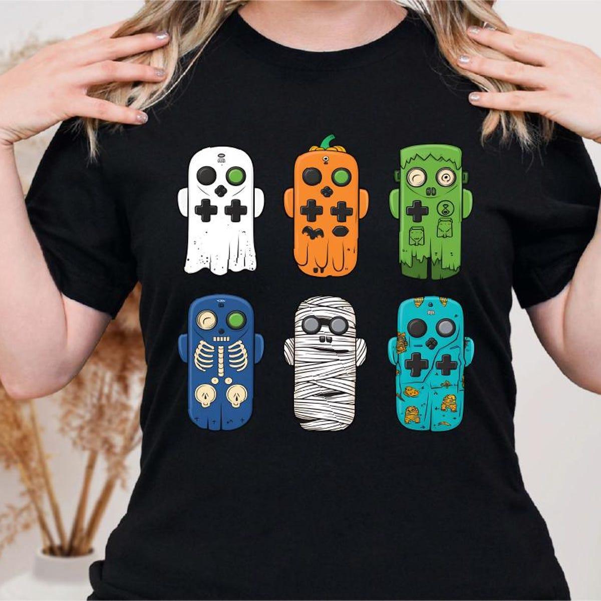 Ghosts Zombie Skeleton Pumpkin Mummy Shirt 2