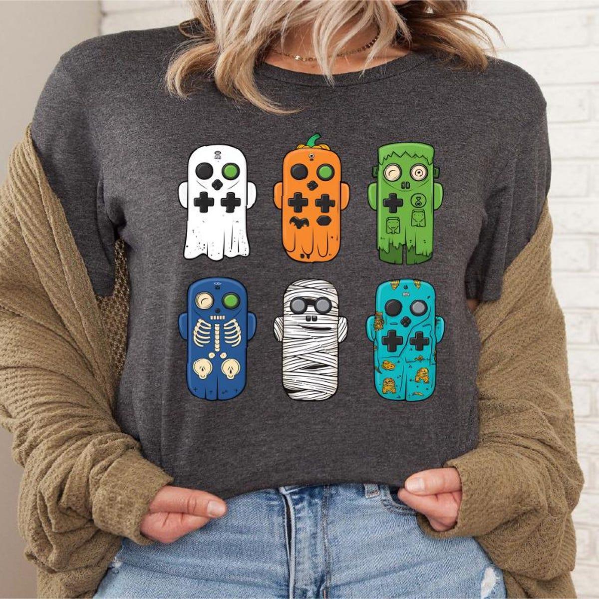 Ghosts Zombie Skeleton Pumpkin Mummy Shirt 3