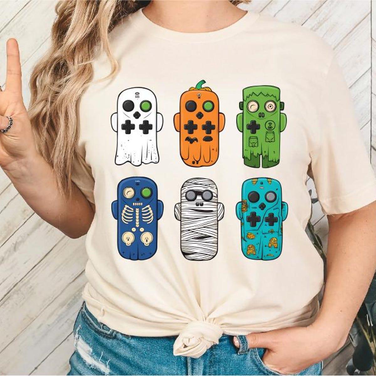 Ghosts Zombie Skeleton Pumpkin Mummy Shirt 7