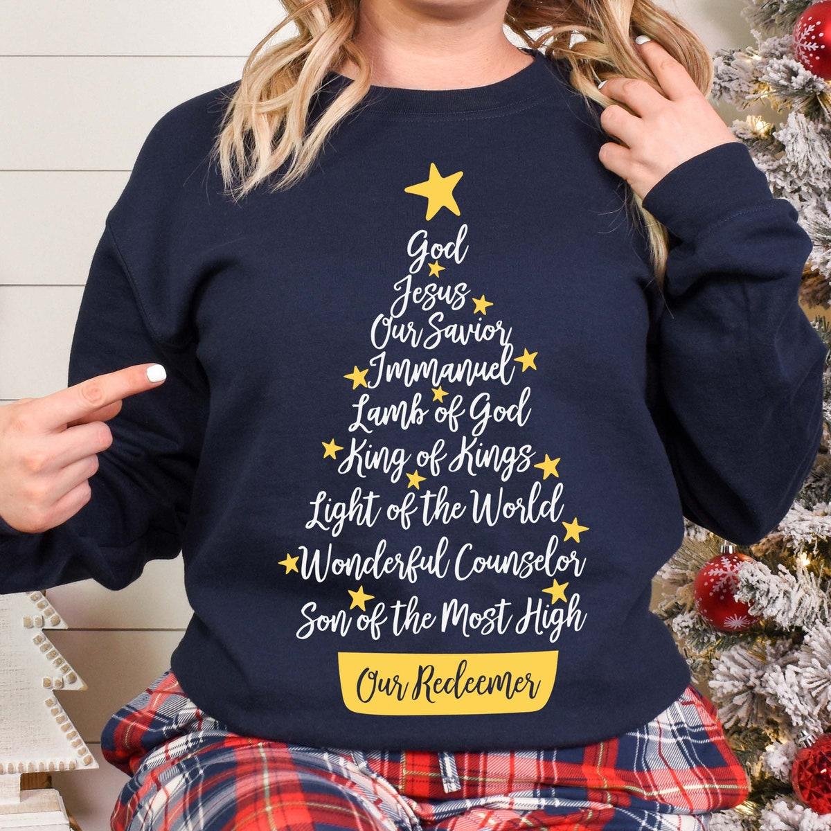 God Jesus Our Savior Christmas Shirt 3