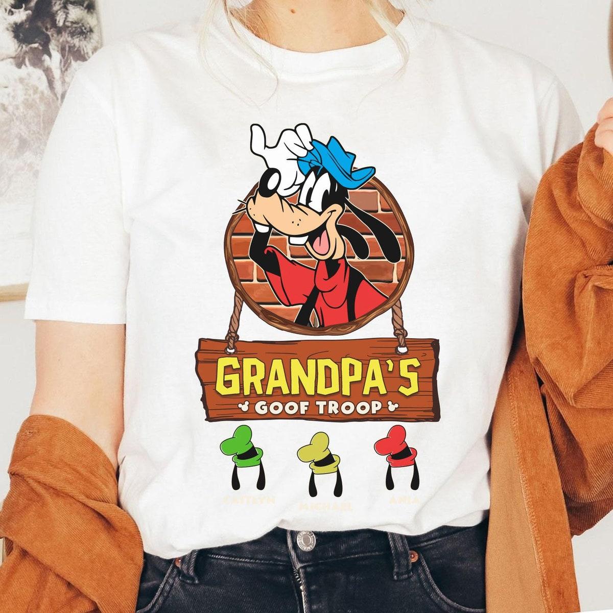 Goofy Grandpa With Custom Grandkids Name Shirt 1