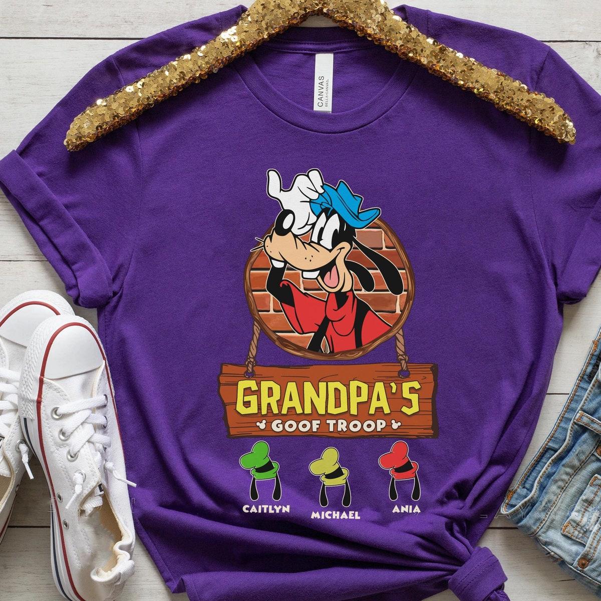 Goofy Grandpa With Custom Grandkids Name Shirt 5