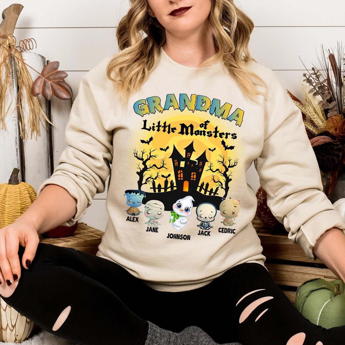 Grandma Of Little Monsters Halloween Town Ghosts Shirt 1