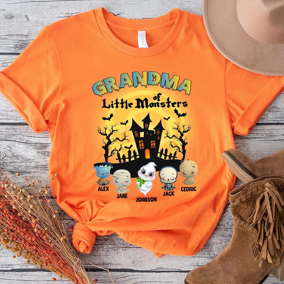 Grandma Of Little Monsters Halloween Town Ghosts Shirt 4