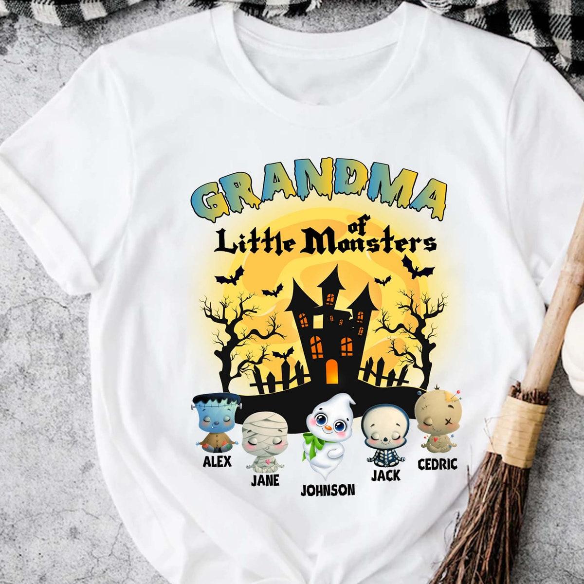 Grandma Of Little Monsters Halloween Town Ghosts Shirt 5