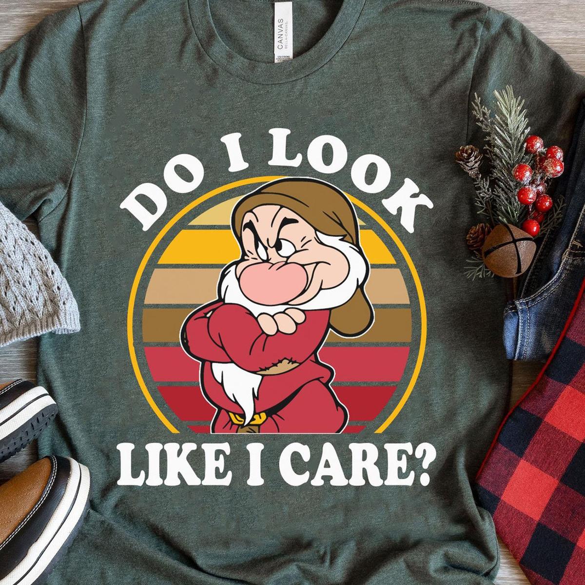 Grumpy Do I Look Like I Care Shirt 2