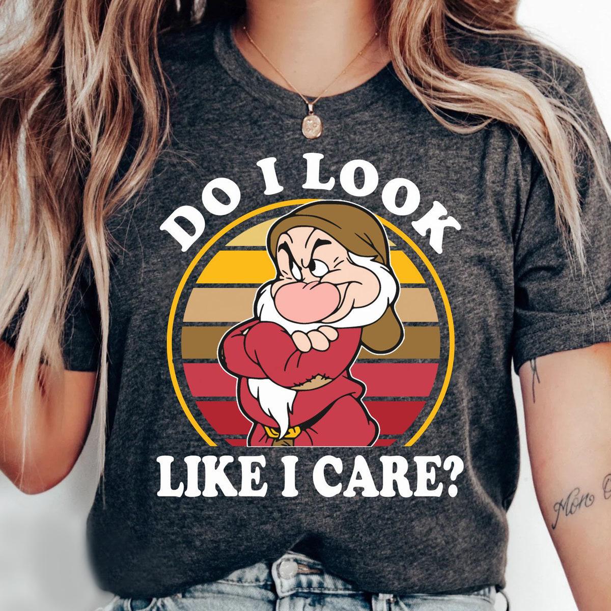 Grumpy Do I Look Like I Care Shirt 3