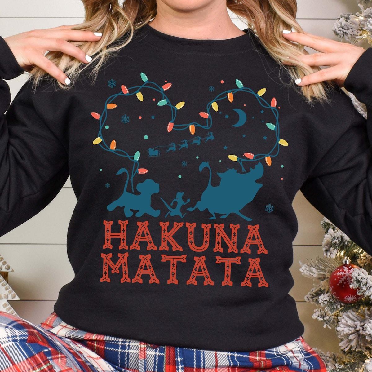 Hakuna Matata Christmas The Lion Kind Friends Shirt 1