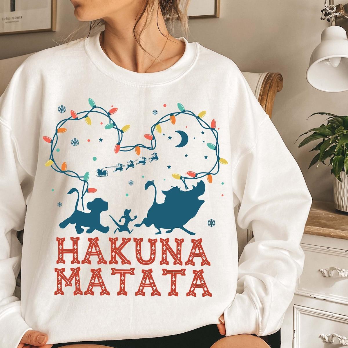 Hakuna Matata Christmas The Lion Kind Friends Shirt 2