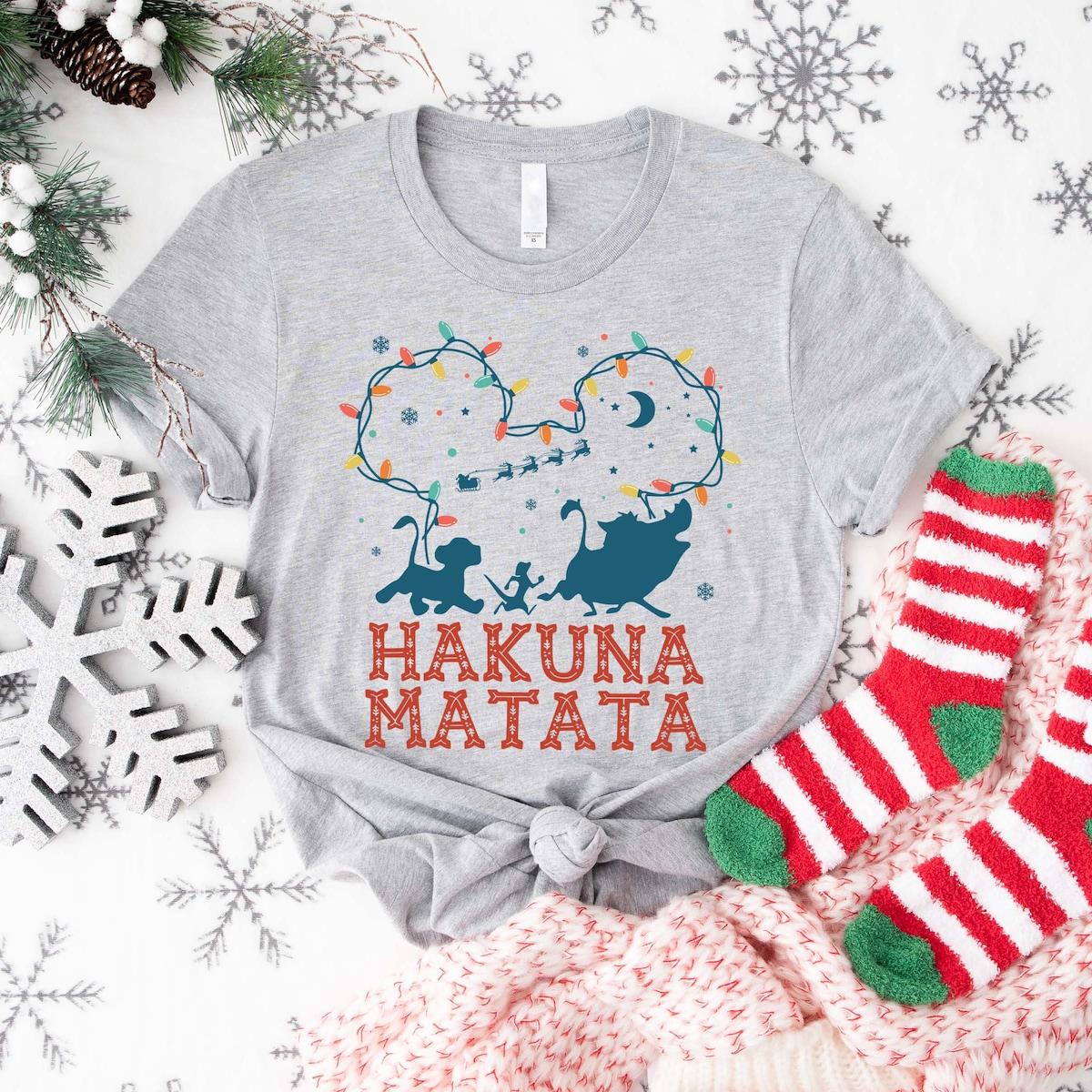 Hakuna Matata Christmas The Lion Kind Friends Shirt 3