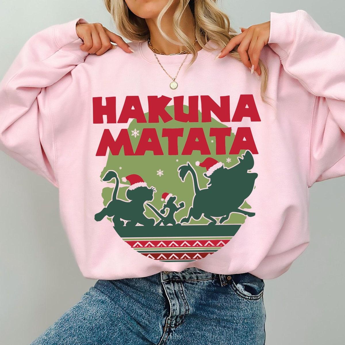 Hakuna Matata Christmas The Lion King Simba Pumbaa Timon Shirt 1