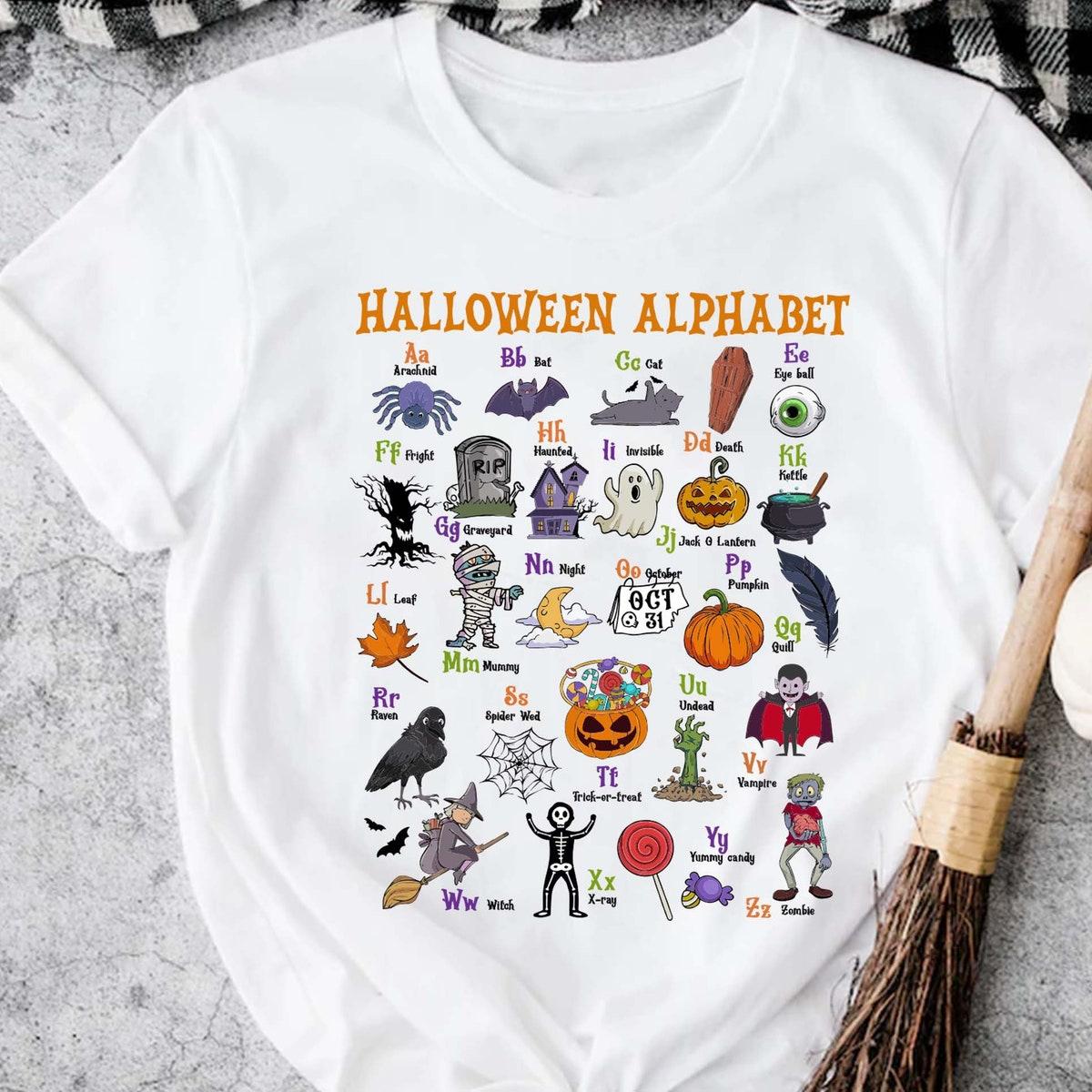 Halloween Alphabet Spooky Era Shirt 3