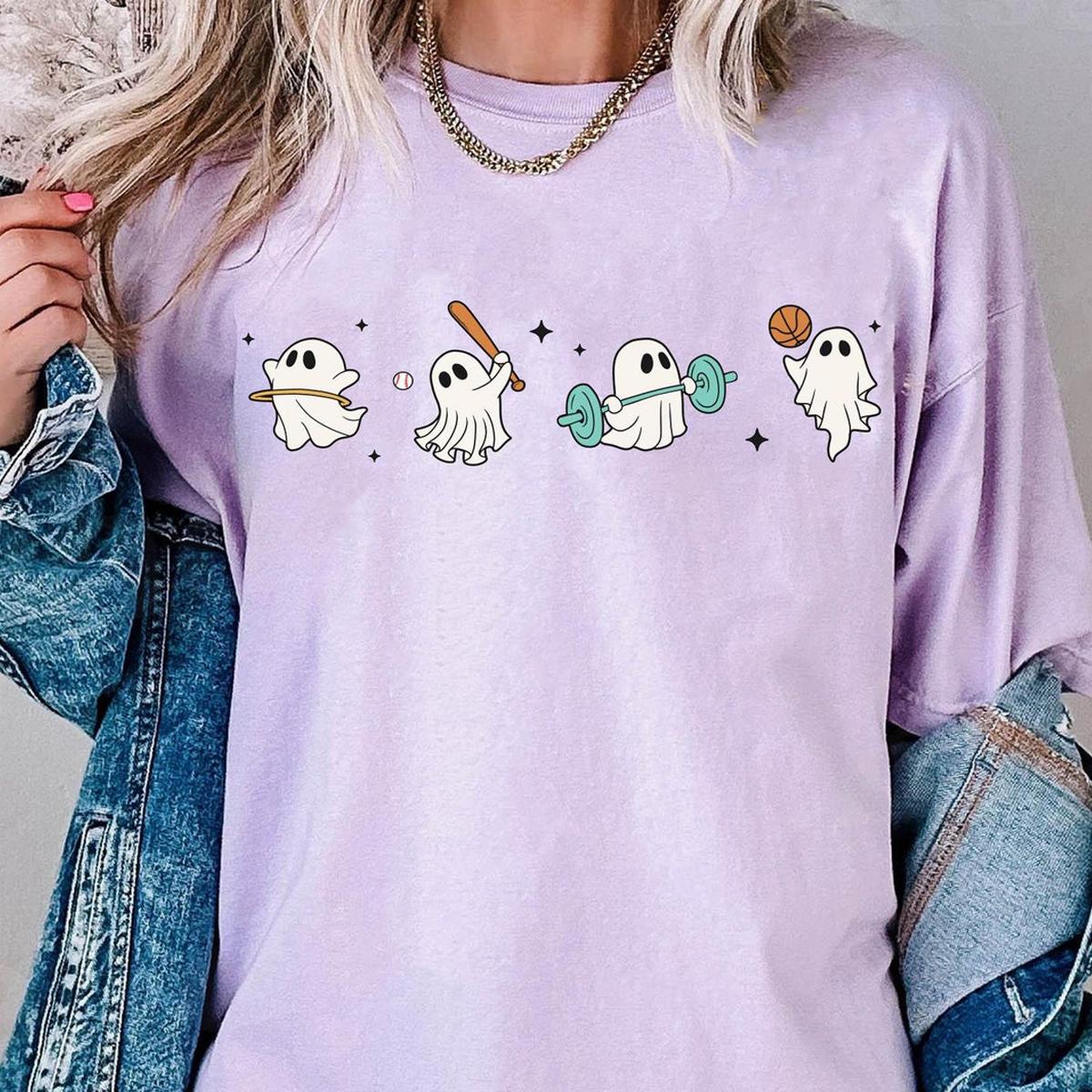 Halloween Ghost Doing Sport Boo Halloween Party Shirt 2