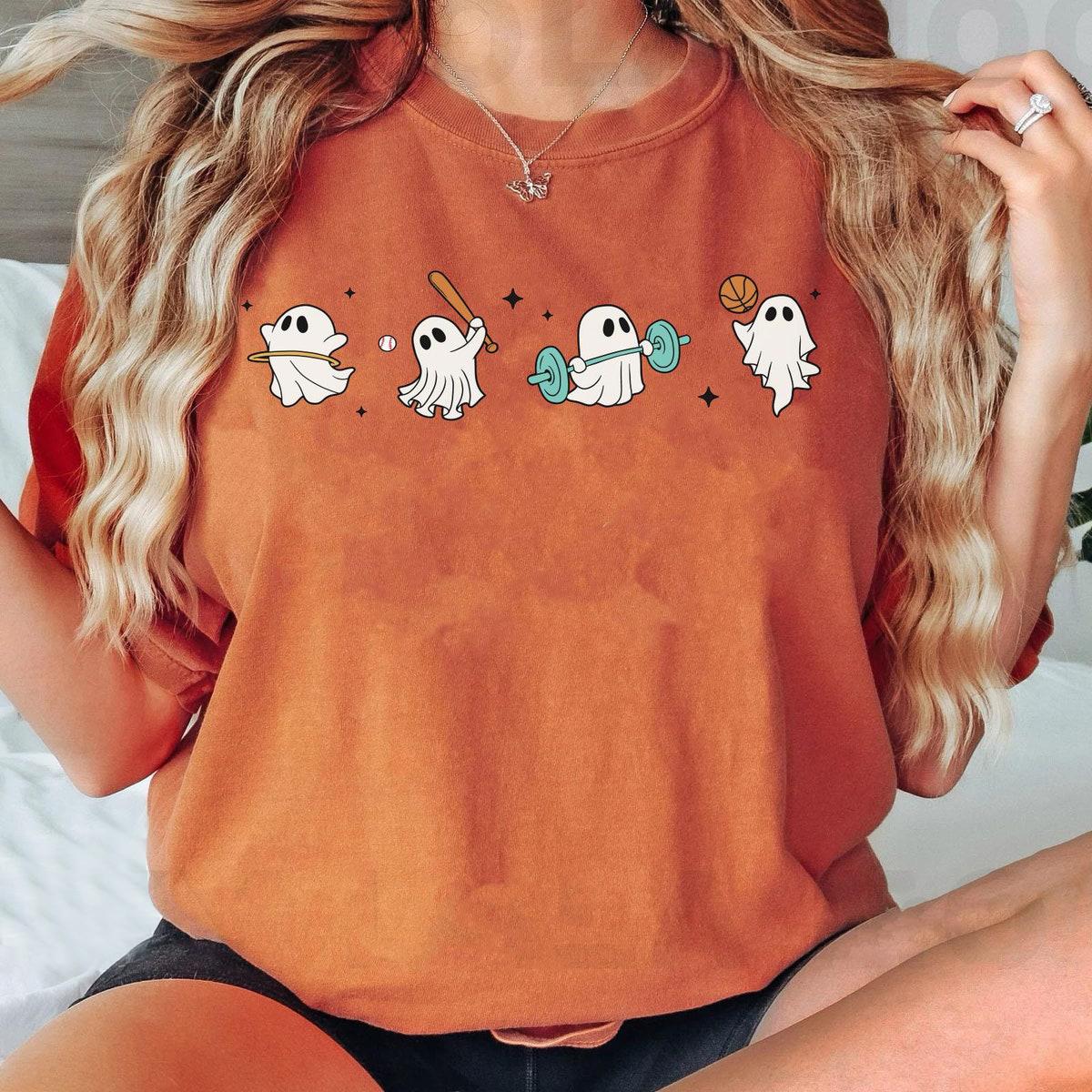 Halloween Ghost Doing Sport Boo Halloween Party Shirt 3