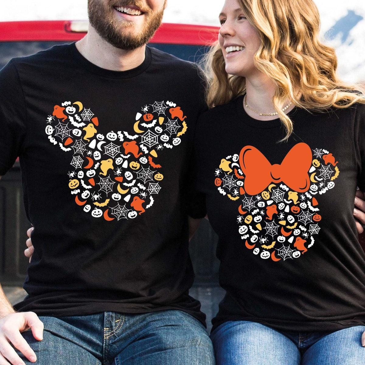 Halloween Mickey Minnie Head Shirt 1