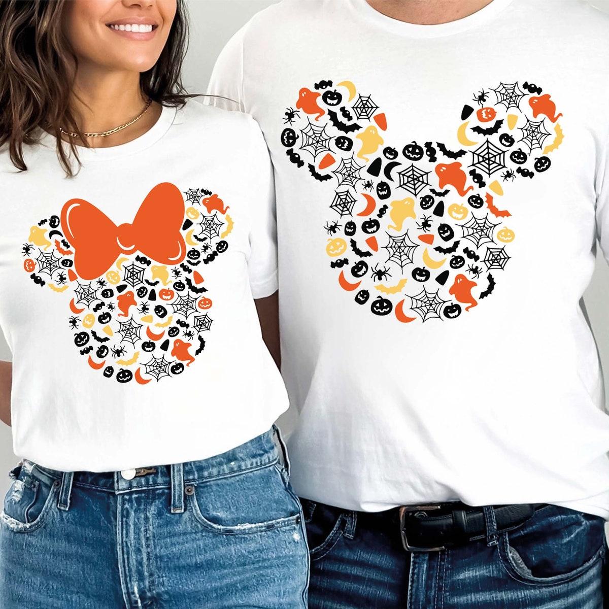 Halloween Mickey Minnie Head Shirt 2