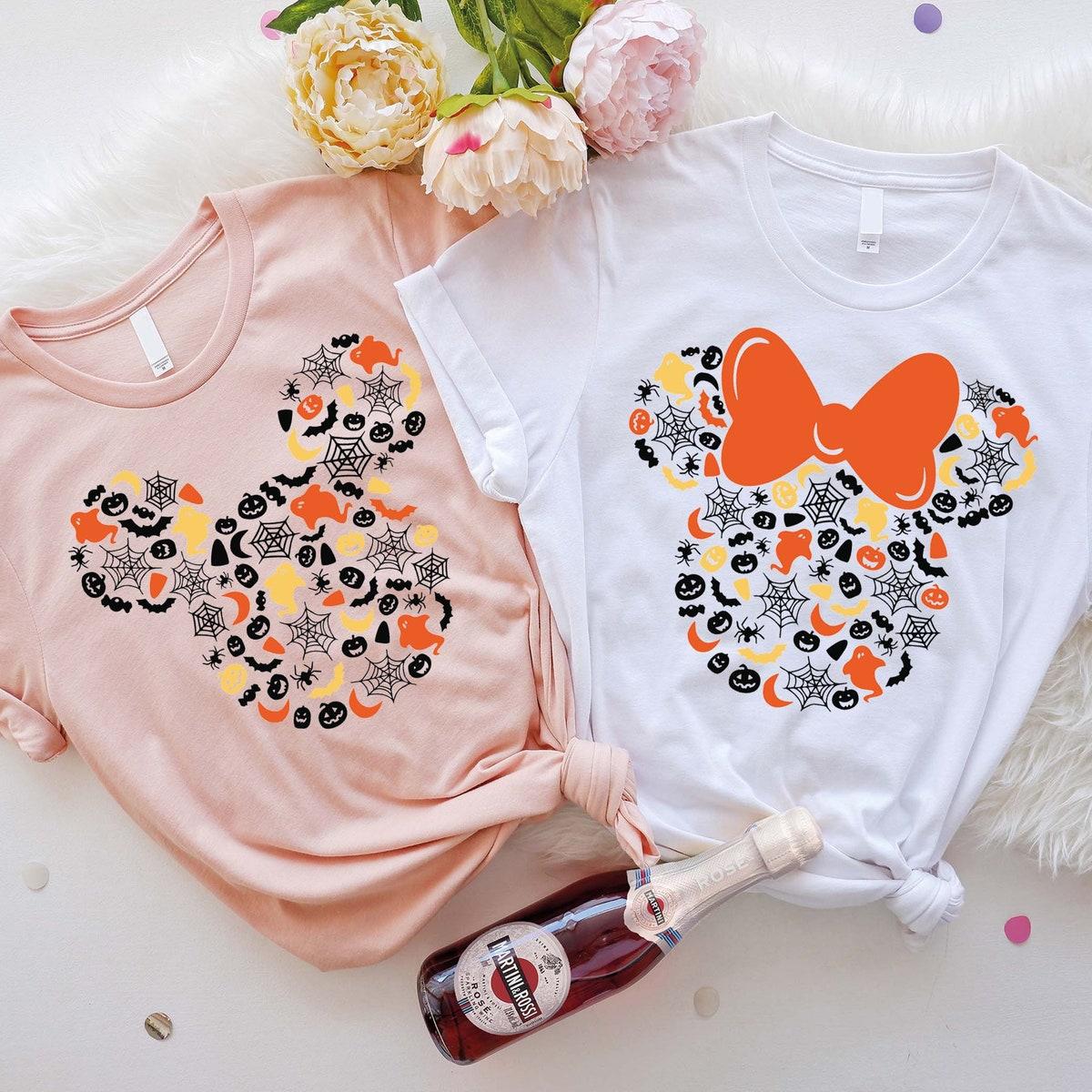 Halloween Mickey Minnie Head Shirt 4