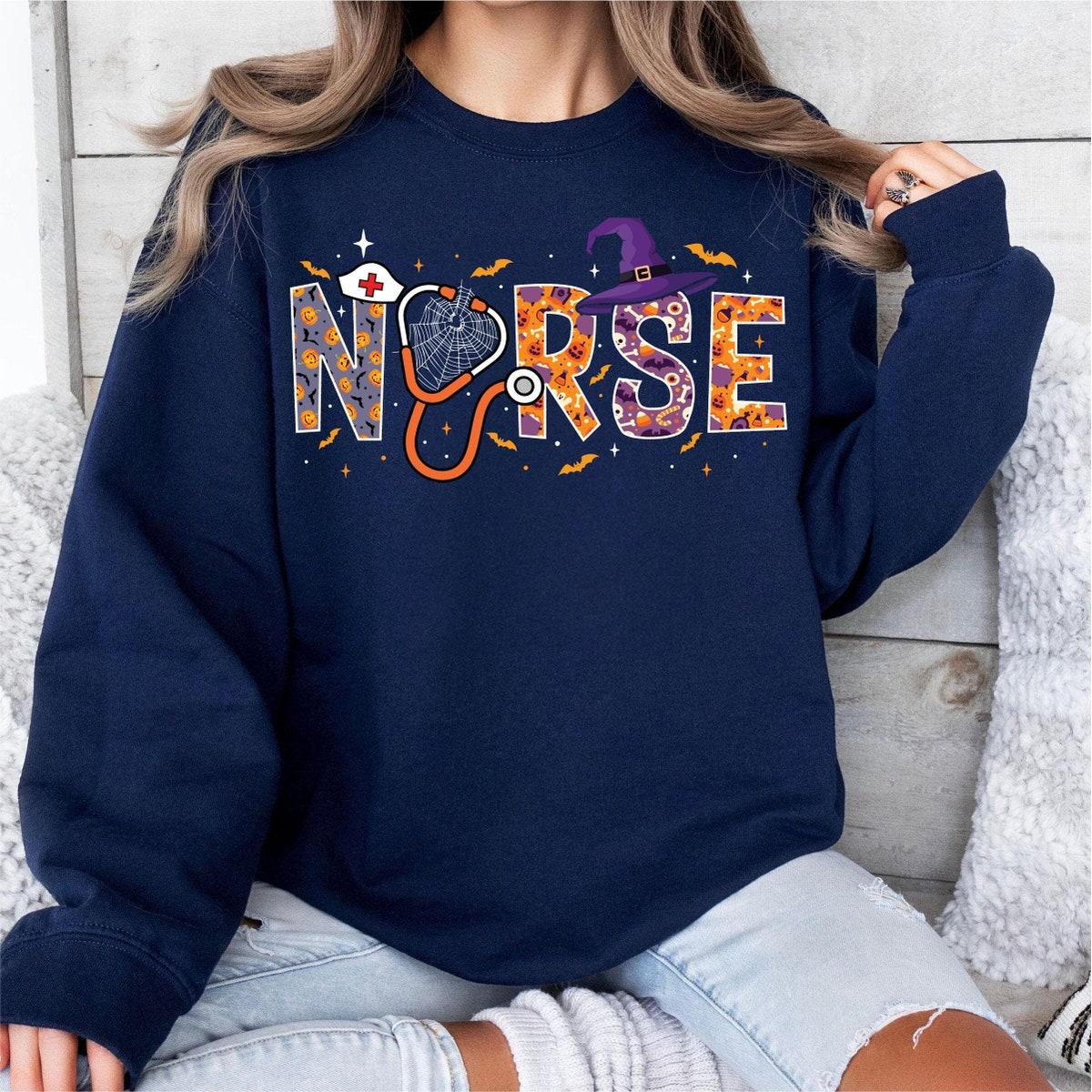 Halloween Nurse Halloween Vibe Nurse Witch Shirt 1