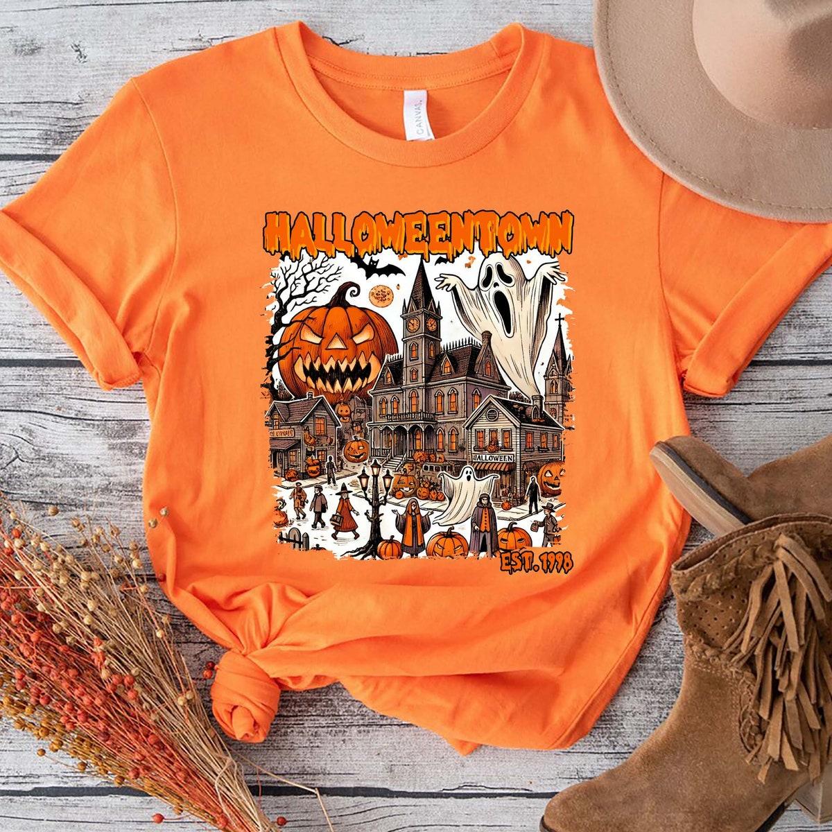 Halloween Town Est 1998 Halloween Vibe Ghosts Pumpkin Shirt 2