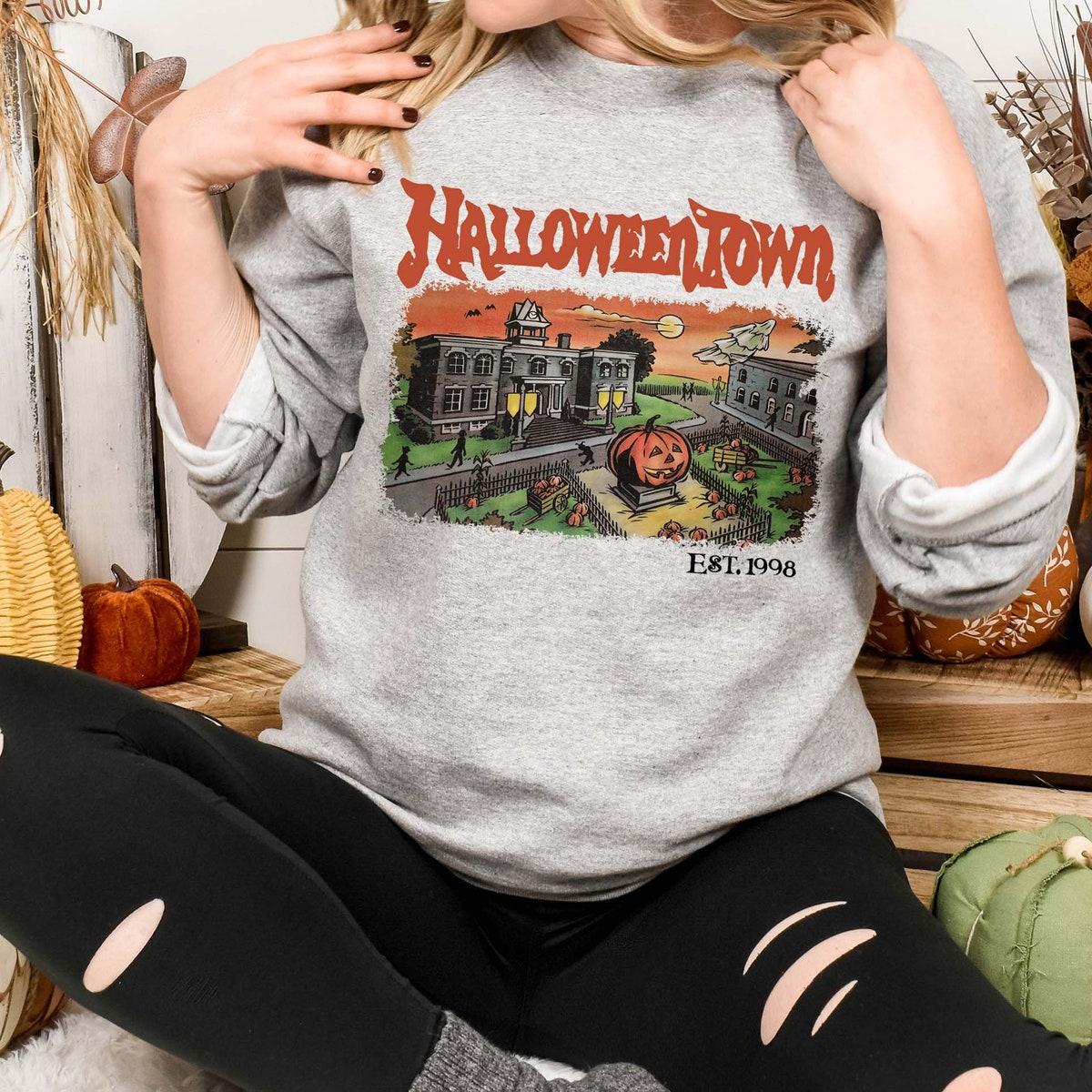 Halloween Town Est 1998 Halloween Vibe Ghosts Pumpkin Shirt 2